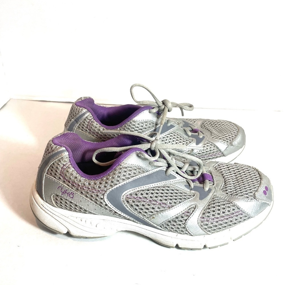 Ryka Women's Propel Silver/ Purple Athletic Shoes Lightweight Size 8.5M